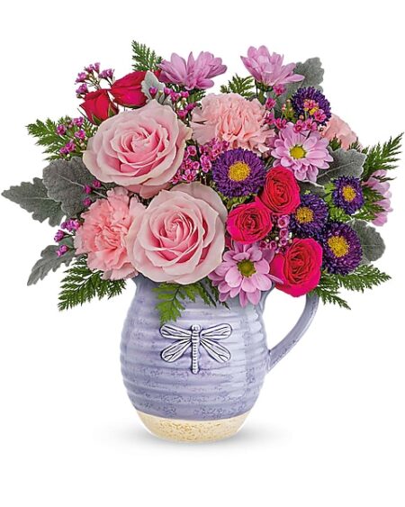 Playful Pitcher Bouquet