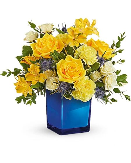 Golden Blue Bouquet