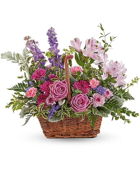 Lavender Meadow Basket Bouquet