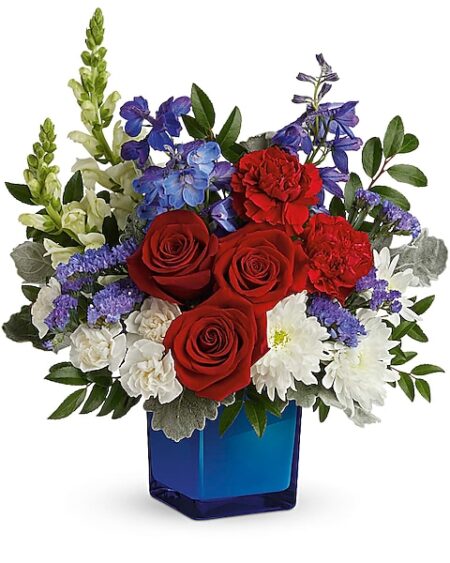 Red, White, & Blooms Bouquet