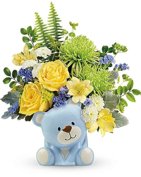 Joyful Blue Bear Bouquet