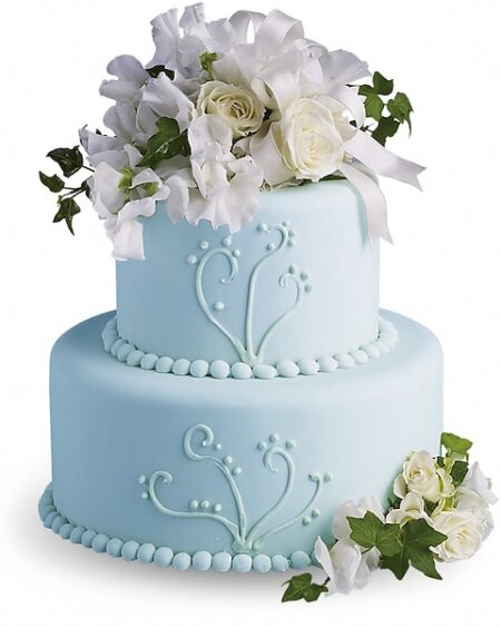 Sweet Pea and Roses Cake Decoration