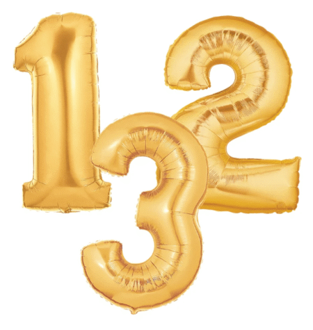 Number Balloons For Birthdays